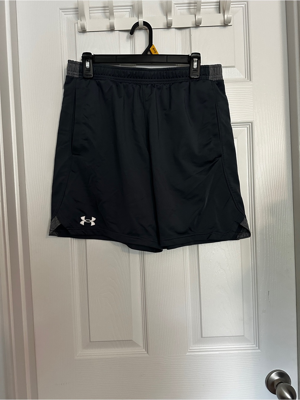 Under Armour Dark Grey Athletic Shorts with Light Gray Waistband